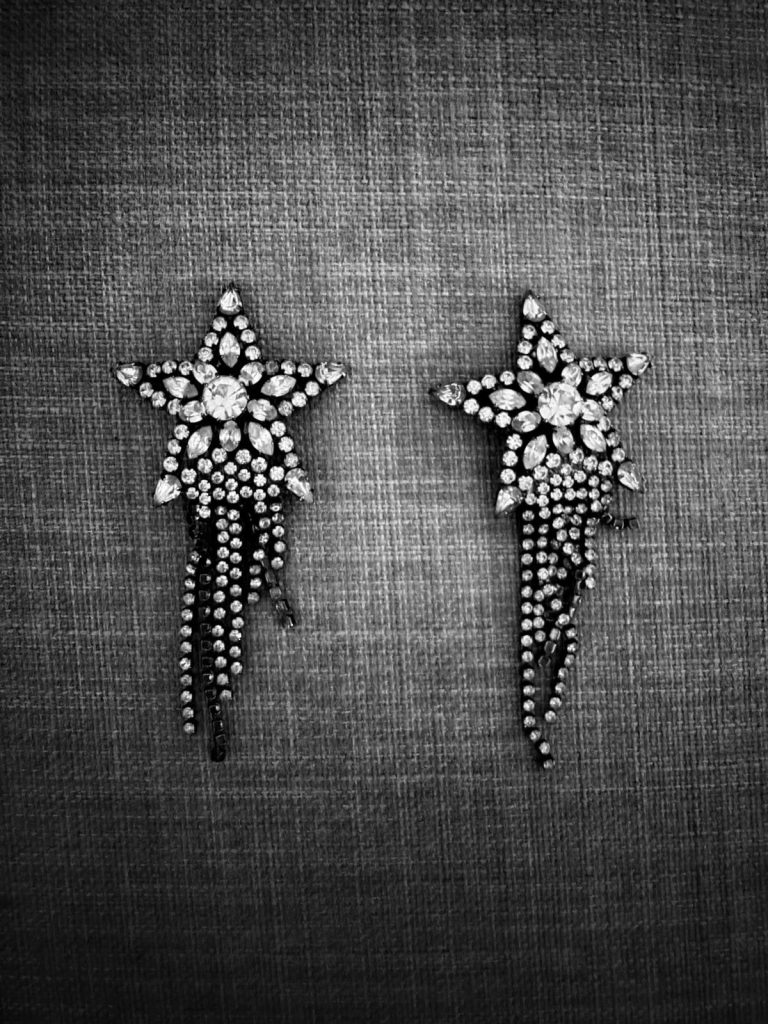 Pendientes vintage de estrella con strass de Antoinette Castro
