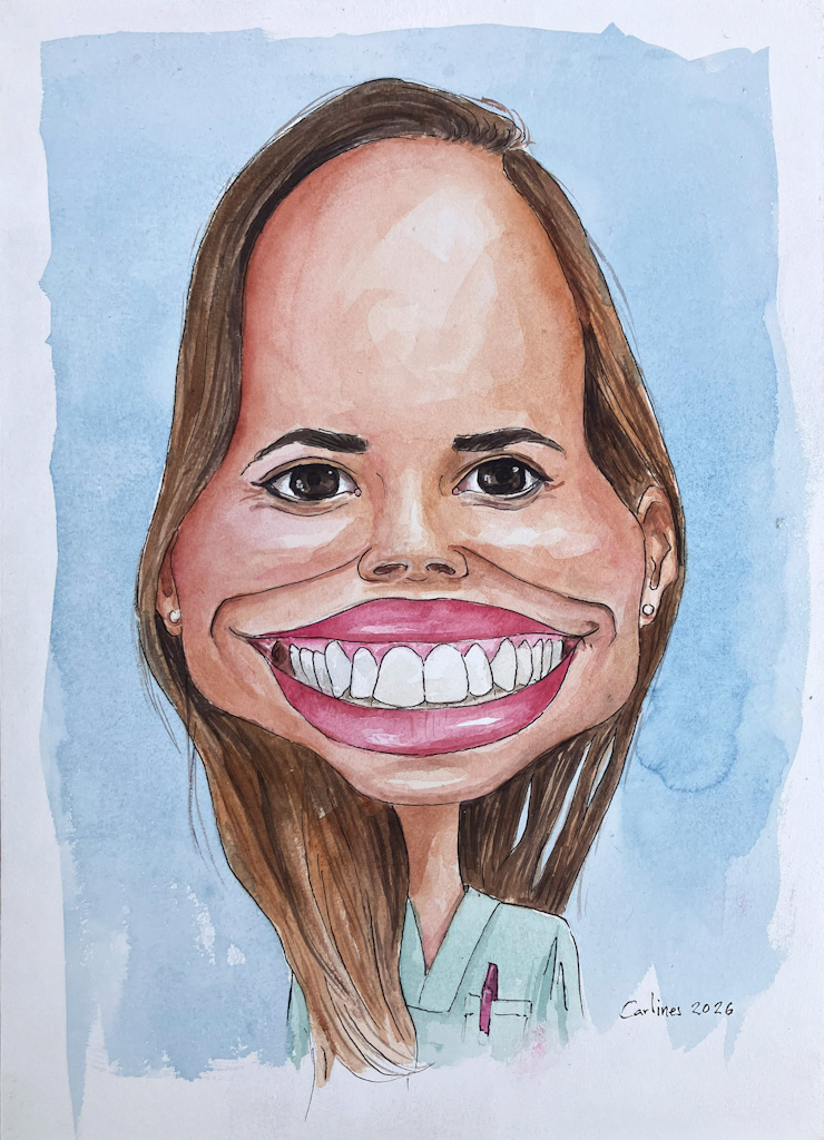 Caricatura de Belén Carlier por Carlos Rodríguez «Carlines»