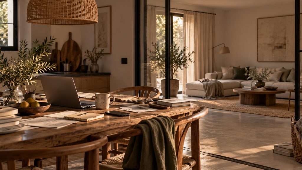 Interior de una vivienda con una silla junto a una ventana, símbolo de cómo habitamos los espacios de casa